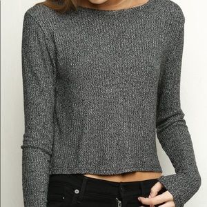 Brandy Melville heathered grey top